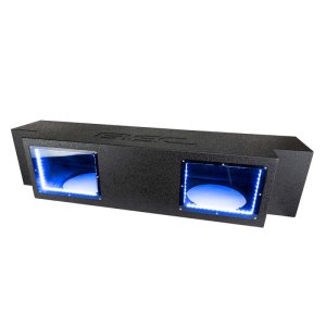 Jeep Wrangler JLU Subwoofer Enclosure - DS18 - 2x 12in Down Fire LED Lights - `07-`23 Jeep Wrangler JLU Subwoofer Enclosure - DS18 - 2x 12in Down Fire LED Lights - `07-`23