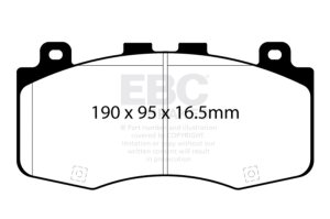 Jeep Grand Cherokee Trackhawk Brake Pad Sets - Front - EBC - Yellowstuff - `18-`27