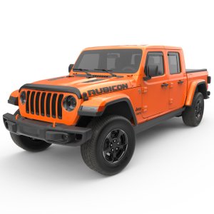 Jeep Gladiator JT Wind Deflectors - Front + Rear - EGR - In-Channel - Dark Smoke - `18-`25