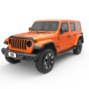 Jeep Gladiator JT Wind Deflectors - Front + Rear - EGR - In-Channel - Dark Smoke - `18-`25