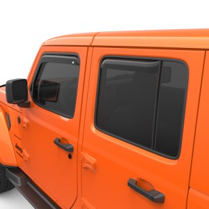 Jeep Gladiator JT Wind Deflectors - Front + Rear - EGR - In-Channel - Dark Smoke - `18-`25