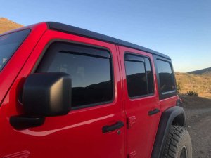 Jeep Gladiator JT Wind Deflectors - Front + Rear - EGR - In-Channel - Dark Smoke - `18-`25