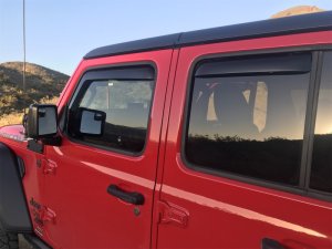 Jeep Gladiator JT Wind Deflectors - Front + Rear - EGR - In-Channel - Matte Black - `18-`25