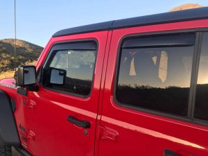 Jeep Gladiator JT Wind Deflectors - Front + Rear - EGR - In-Channel - Matte Black - `18-`25