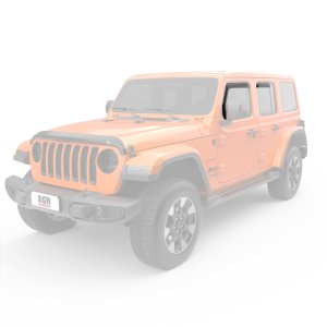 Jeep Gladiator JT Wind Deflectors - Front + Rear - EGR - In-Channel - Matte Black - `18-`25