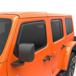 Jeep Gladiator JT Wind Deflectors - Front + Rear - EGR - In-Channel - Matte Black - `18-`25