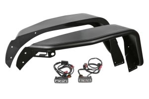 Jeep JL Fender Flares - Front - Fabtech - Steel Tube - Textured Black - `18-`21