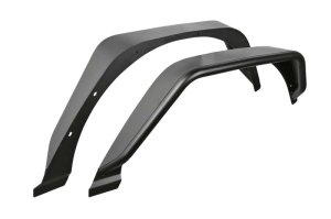 Jeep JL Fender Flares - Rear - Fabtech - Steel Tube Fenders - Textured Black - `18-`21