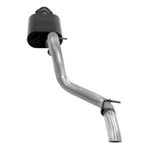 Jeep Wrangler Performance Exhaust - Single Rear Exit - Flowmaster - Force II Cat-Back - Brushed Stainless Steel - `00-`06