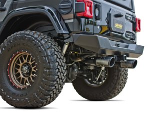 Jeep Wrangler JK Performance Exhaust - Gibson - Patriot Series Cat-Back Dual Split - Black Ceramic - `07-`10