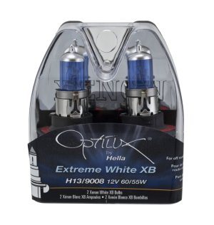 Jeep Wrangler Xenon Bulbs (2) - Hella - Optilux H13/9008 12V 60/55W XB - White - `07-`12