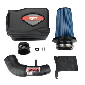 Jeep Wrangler Performance Air Intake - Injen - Power-Flow w/ MR Technology - Wrinkle Black - `07-`11