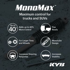 Jeep Wrangler Shocks - Rear - KYB - MonoMax - `97-`04