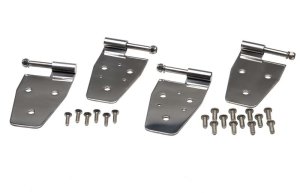 Jeep Wrangler Door Hinge Set - Kentrol - Polished Silver - `97-`06