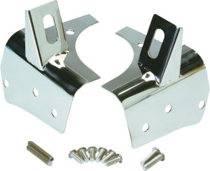 Jeep Wrangler Light Bracket Pair - Kentrol - Polished Silver - `97-`06