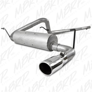 Jeep Wrangler Performance Exhaust - Single Rear Exit - MBRP - Armor Lite Series Cat Back - `07-`09