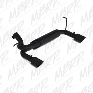 Jeep Wrangler Performance Exhaust - Rear - MBRP - Axle Back, Dual Rear Exit, ARMOR BLK - Black - `07-`14