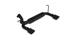 Jeep Wrangler Performance Exhaust - Rear - MBRP - Axle Back, Dual Rear Exit, ARMOR BLK - Black - `07-`14