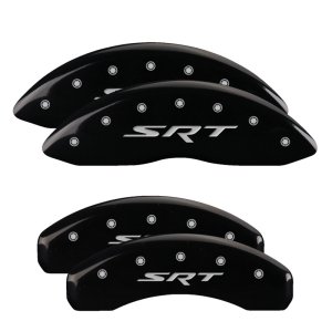 Jeep Grand Caliper Covers - Front + Rear - MGP - 4 Logo - Black - `05-`10