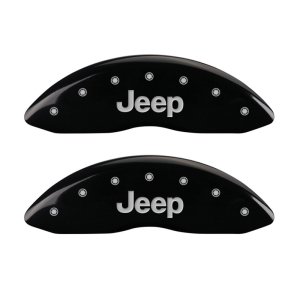 Jeep Compass Caliper Covers - Front - MGP - Engraved Front JEEP - Black - `08-`19