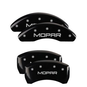 Jeep Cherokee Caliper Covers - Front + Rear - MGP - MOPAR Engraved - Black - `14-`23
