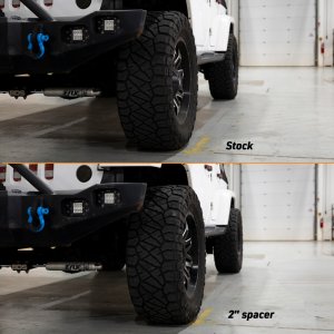 Jeep Wrangler JK Wheel Spacers - Mishimoto - 5x127, 71.6CB, 1/2-20 Thread - Black - `07-`18