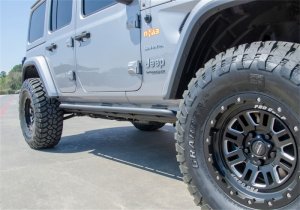 Jeep Gladiator JT Rock Rails - Cab Length - N-Fab - RKR, 2 Steps per Side - Textured Black - `20-`24