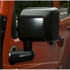 Jeep Wrangler JKU Door Mirror - Left - OMIX - OE Style - Black - `07-`18