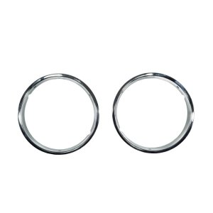 Jeep Wrangler TJ Headlight Bezels - OMIX - Chrome - `97-`06