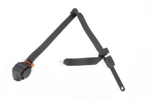 Jeep Wrangler Seat Belt - Left - OMIX - Tri-Lock Off-road - Black - `03-`06