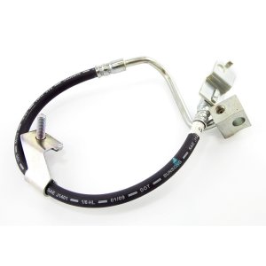 Jeep Wrangler TJ Brake Hose - Rear - OMIX - Rubber With Metal Ends, 22 in. Length - `97-`06