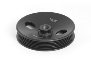 Jeep Wrangler Unlimited LJ Power Steering Pump Pulley - OMIX - Cast Metal, Six-Ribbed Design - `04-`06