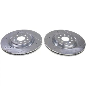 Jeep Grand Cherokee Brake Rotors (2) - Front - PowerStop - Evolution Drilled & Slotted - `22-`24