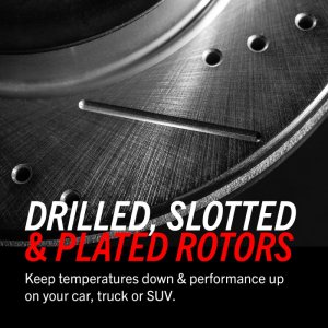 Jeep Liberty Brake Rotors (2) - Front - PowerStop - Evolution Drilled & Slotted Zinc Plated - `02-`07