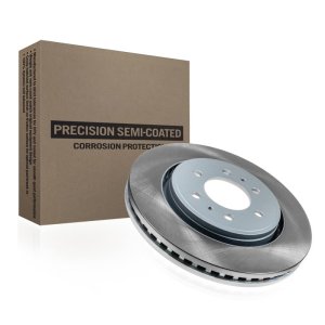 Jeep Wrangler Brake Rotor (1) - Front - PowerStop - Semi Coated - Silver - `07-`17