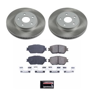 Jeep Liberty Brake Kit - Front + Rear - PowerStop - Geomet Coated Rotors + Low-Dust Ceramic Pads - `03-`07