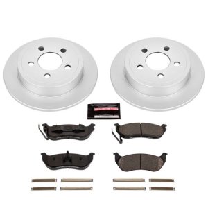 Jeep Liberty Brake Kit - Rear - PowerStop - Z17 Evolution Geomet Coated Rotors + Low-Dust Ceramic Pads - `03-`07