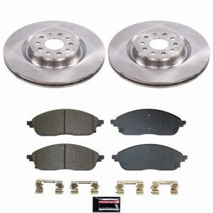 Jeep Grand Cherokee Brake Kit - Front - PowerStop - Z17 Evolution Plus Ceramic Pads + Autospecialty Rotors - `22-`24