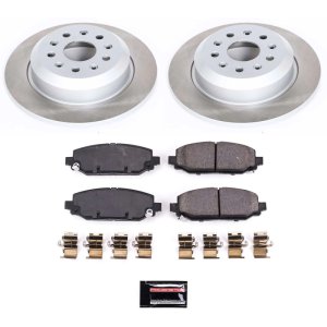 Jeep Wrangler Brake Kit - Rear - PowerStop - Semi-Coated Rotors + Z17 Evolution Plus Ceramic Pads - `18-`22