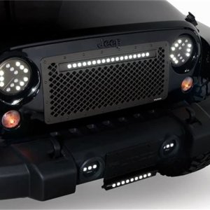 Jeep Wrangler Grille - Putco - Lighted Boss with 20in Luminix Light Bar - Black - `07-`18