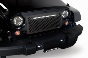Jeep Wrangler Grille - Putco - Lighted Boss with 20in Luminix Light Bar - Black - `07-`18