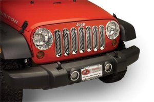 Jeep Wrangler Fog Lamp Overlays & Rings - Putco - Chrome - `07-`17