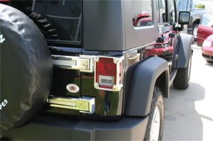 Jeep Wrangler Rear Hinge Cover - Putco - Chrome - `07-`18