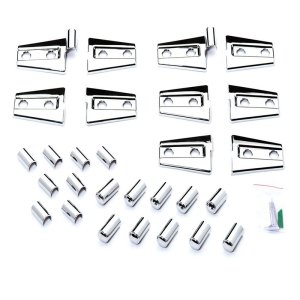 Jeep Wrangler Hinge Covers - Front and Rear - Putco - Chrome - `07-`18