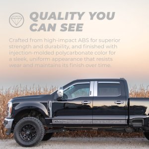 Jeep Wrangler JL Window Visors - Front - Putco - Element - Chrome - `18-`26