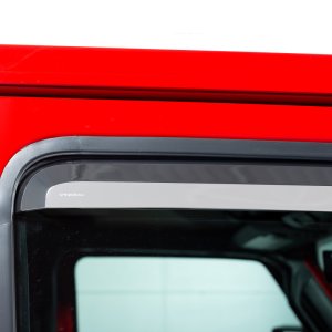 Jeep Wrangler JL Window Visors - Front - Putco - Element - Chrome - `18-`26