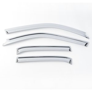 Jeep Wrangler Window Visors - Putco - Element - Chrome - `18-`26