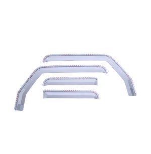Jeep Wrangler Window Visors - Putco - Element - Chrome - `18-`26