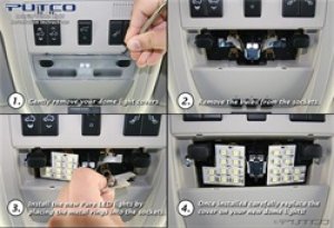 Jeep Wrangler Unlimited LED Dome Lights - Putco - Premium - Ultra-White - `11-`18