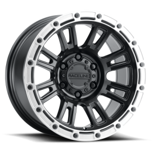 Jeep Compass Wheels - Raceline - 956BS Compass - Black & Silver - `07-`21 Jeep Compass Wheels - Raceline - 956BS Compass - Black & Silver - `07-`21